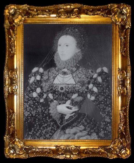 framed  Nicholas Hilliard The phoenix portrait of Queen Elizabeth, ta009-2